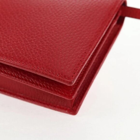 GUCCI Shoulder Wallet Swing Leather Red Gold 368231 534563 Auth BA5829V - Picture 5 of 16